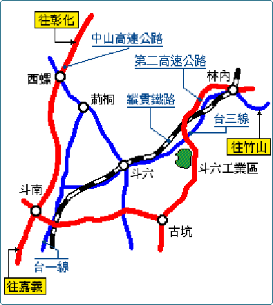 斗六產業園區交通圖