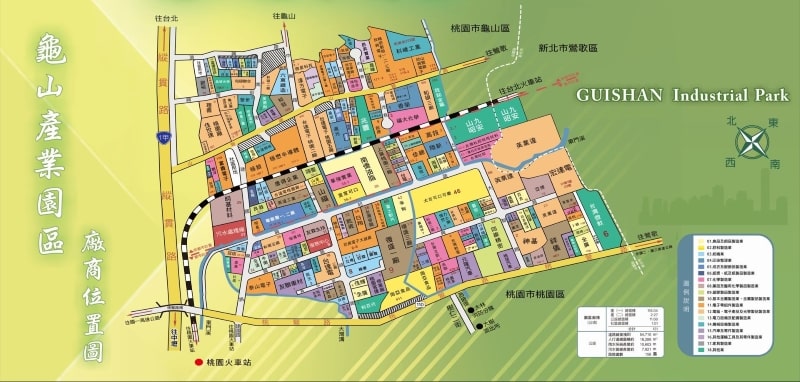 龜山產業園區廠商位置圖