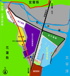 和平港地理交通線路圖