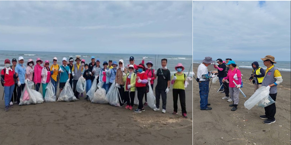 新屋海灘進行淨灘活動