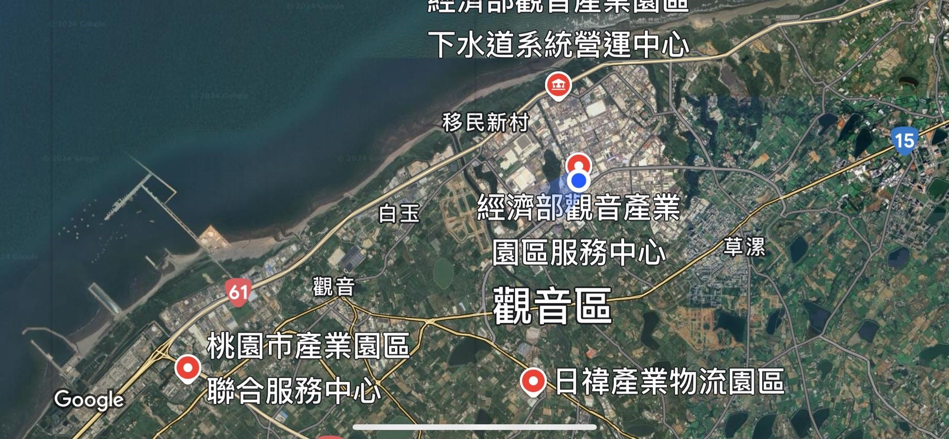 觀音產業園區交通路線圖