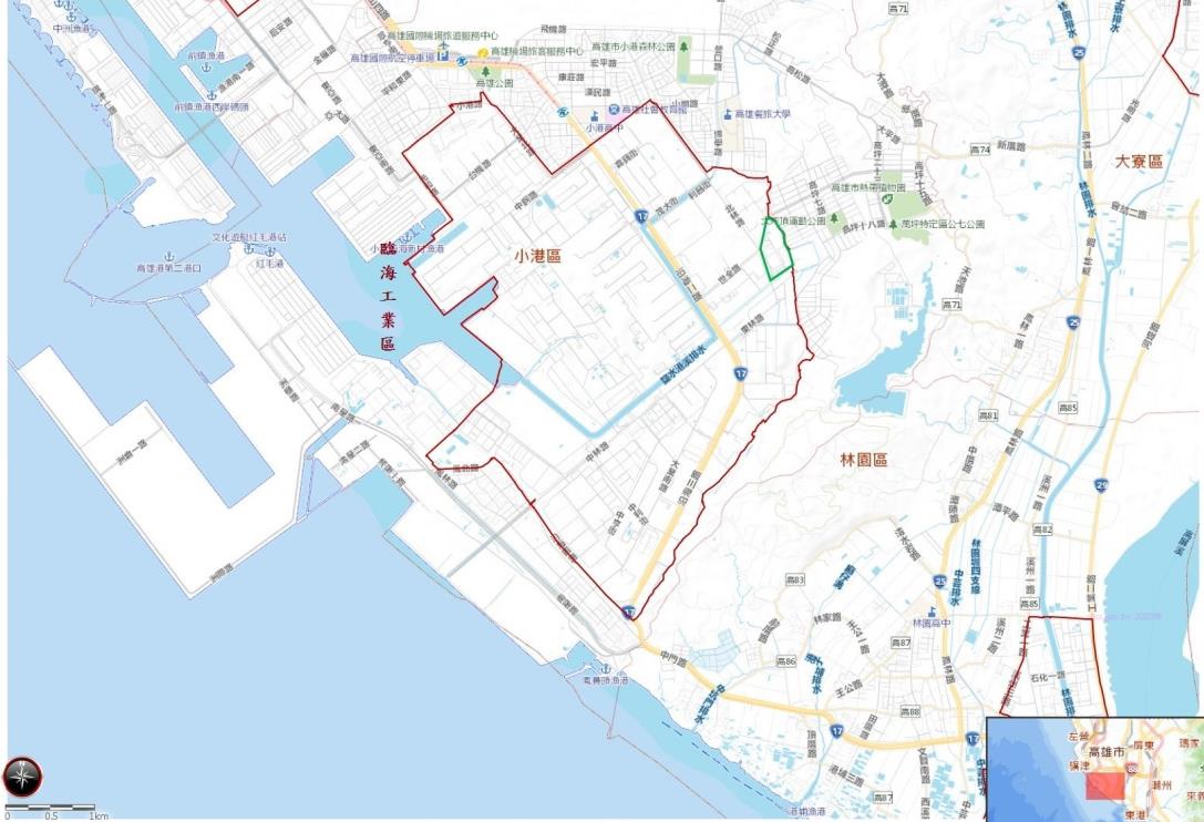 焚化廠址及區位圖