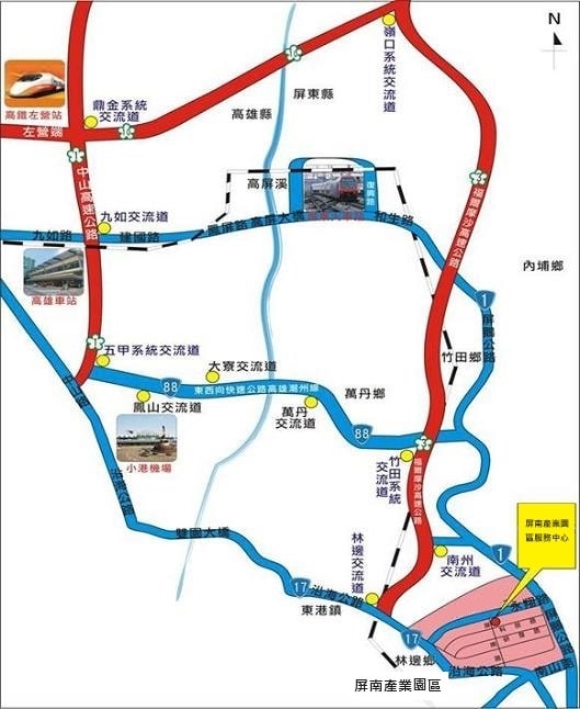 屏南產業園區服務中心地理位置圖