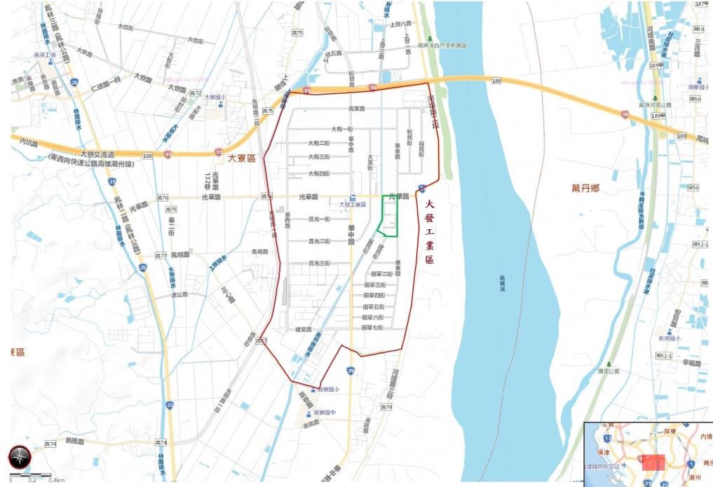 焚化廠址及區位圖