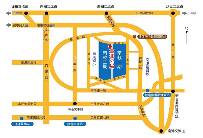 臺北分局地理位置圖