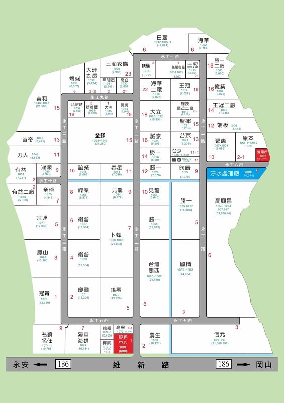 工廠分布圖及地下水道系統管理圖