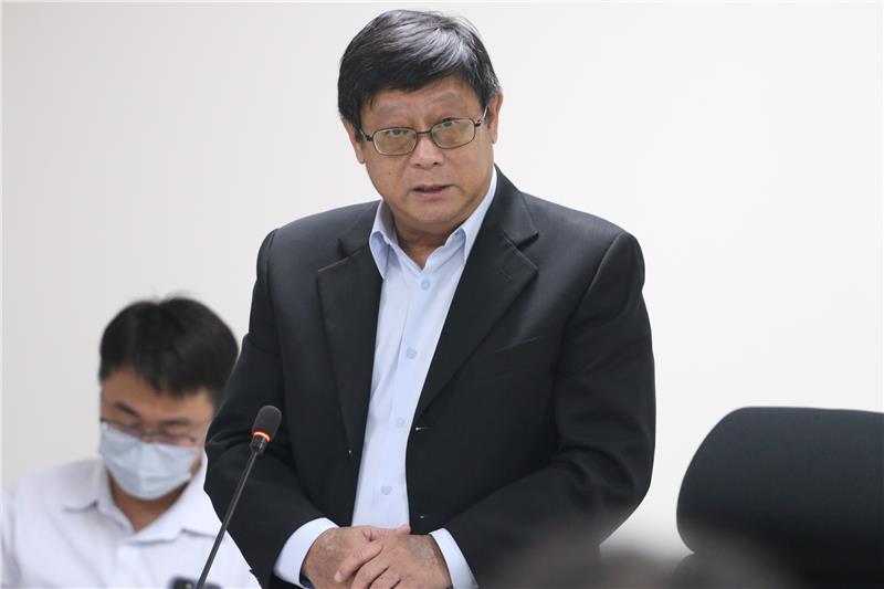 The Minister Without Portfolio of the Executive Yuan, Zhang Zi-Jing, gives speech. 
