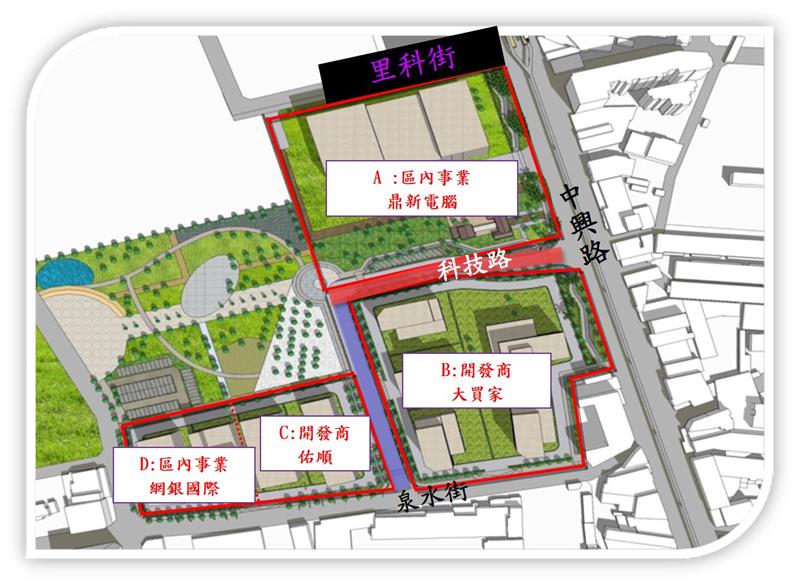 臺中軟體園區平面圖