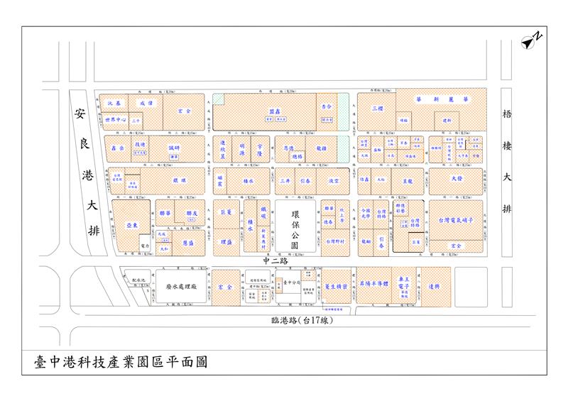 臺中港科技產業園區平面圖11407